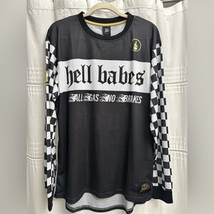 Black & White Women's Moto Jersey